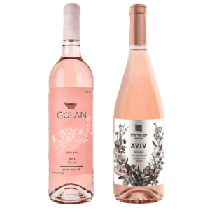 זוג רוזה ישראלי רוזה אביב ו רוזה גולן יקב רמת הגולן