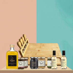 מארז אולסט, מגוון מוצרי מזון בוטיק עם מגש לגבינות